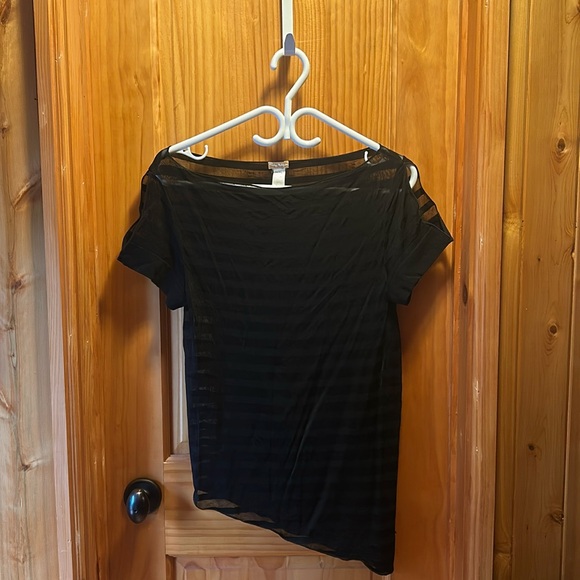 Philippe Matignon - Mesh / Stretchy / Slit Shoulder / Top / Beach Cover Up - Picture 1 of 4